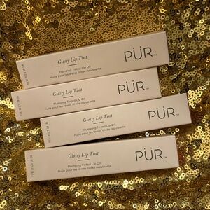 PUR Glossy Lip Tint Plumping Tinted Lip Oil Hibiscus Spritz lot of 4